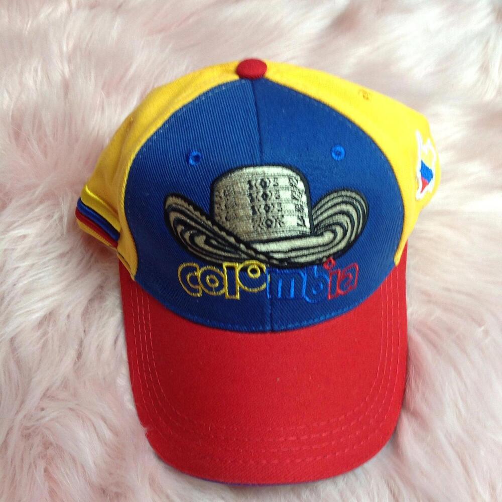 Colombia Baseball Cap Embroidered Sombrero Hat Yellow Blue Red Adjustable